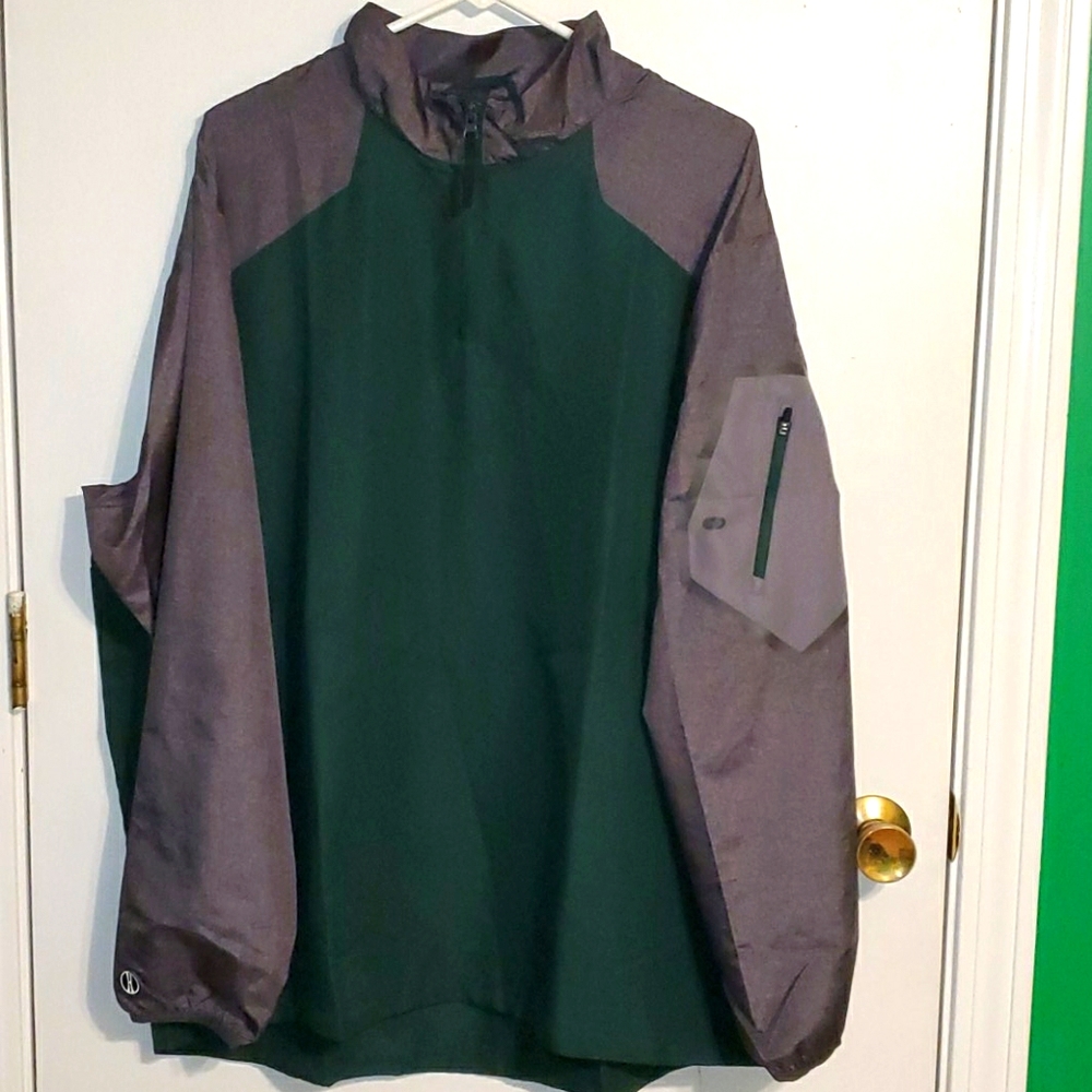 Hallowway men's XL green and grey windbreaker